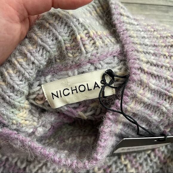 Nicholas Maliya Marled Alpaca Blend Sweater M - Picture 6 of 10